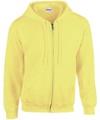 GD58 18600 Heavy Full Zip Hooded Sweat Safety Green colour image